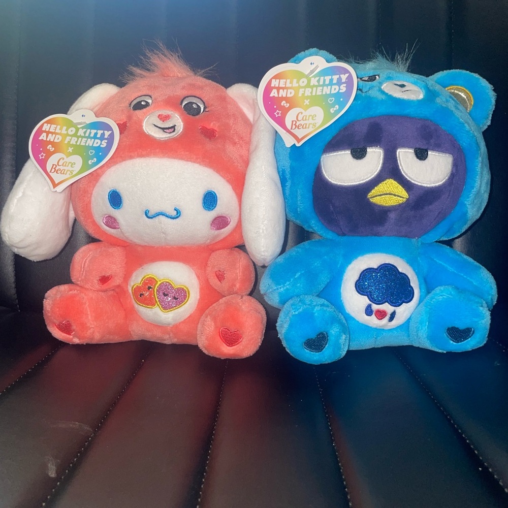 Care Bears Plush Set - Pink and Blue (Hello Kitty)